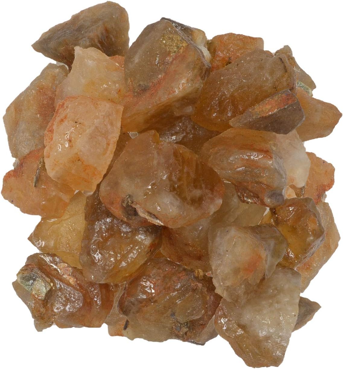 1 lb of Gold Citrine Rough Stones from India - Raw Rocks Perfect for Tumbling, Lapidary Polishing, Reiki, Crystal Healing and Crafts!