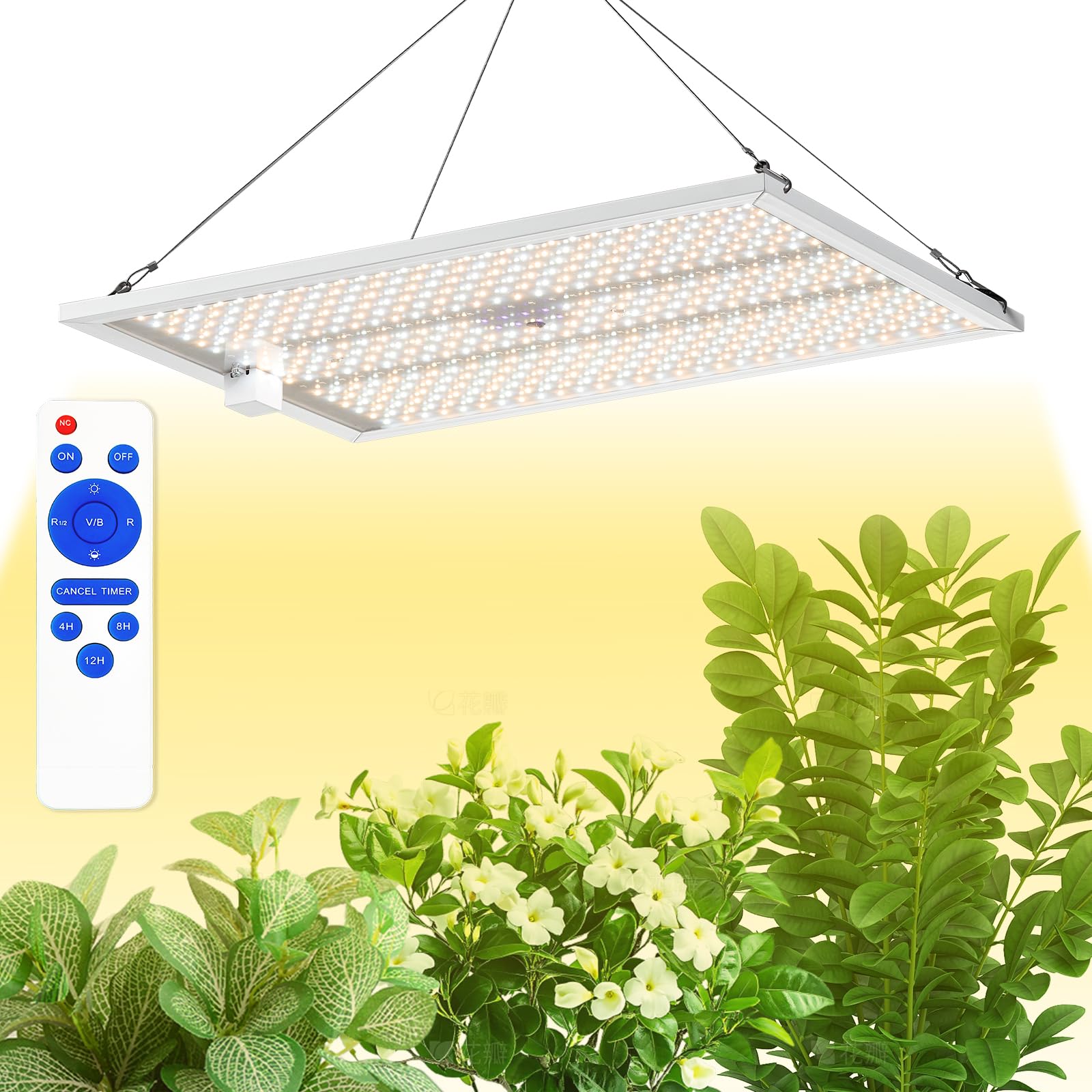 Photo 1 of yadoker Ceiling Grow Light for Indoor Plants, 540 LEDs Full Spectrum Halo Plant Light, Safe Voltage Growing Lamp with 4/8/12H Auto Timer, 10 Level Dimmable, Grow Lamp for Tall Large Indoor Plants