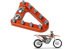 PRO CAKEN Motorcycle Rear Brake Pedal Step Plate Compatible with 125-501 TC TX TX FC FE FX FS SX SXF EXC EXCF XC XCW XCF TPI 2016-2022,Orange
