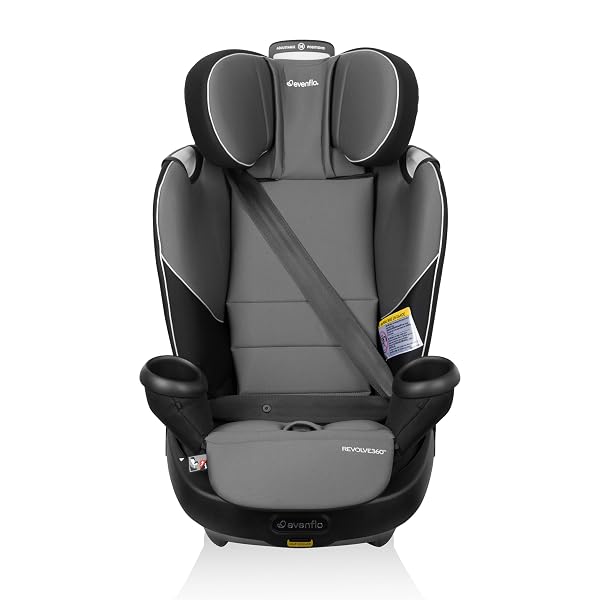 EVENFLO REVOLVE360 EXTEND CONVERTIBLE CAR SEAT WITH 360 DEGREE ROTATION, EXTENDED REAR-FACING, FORWARD-FACING, BOOSTER MODE, AND SECURE LATCH INSTALL, AINSLEY