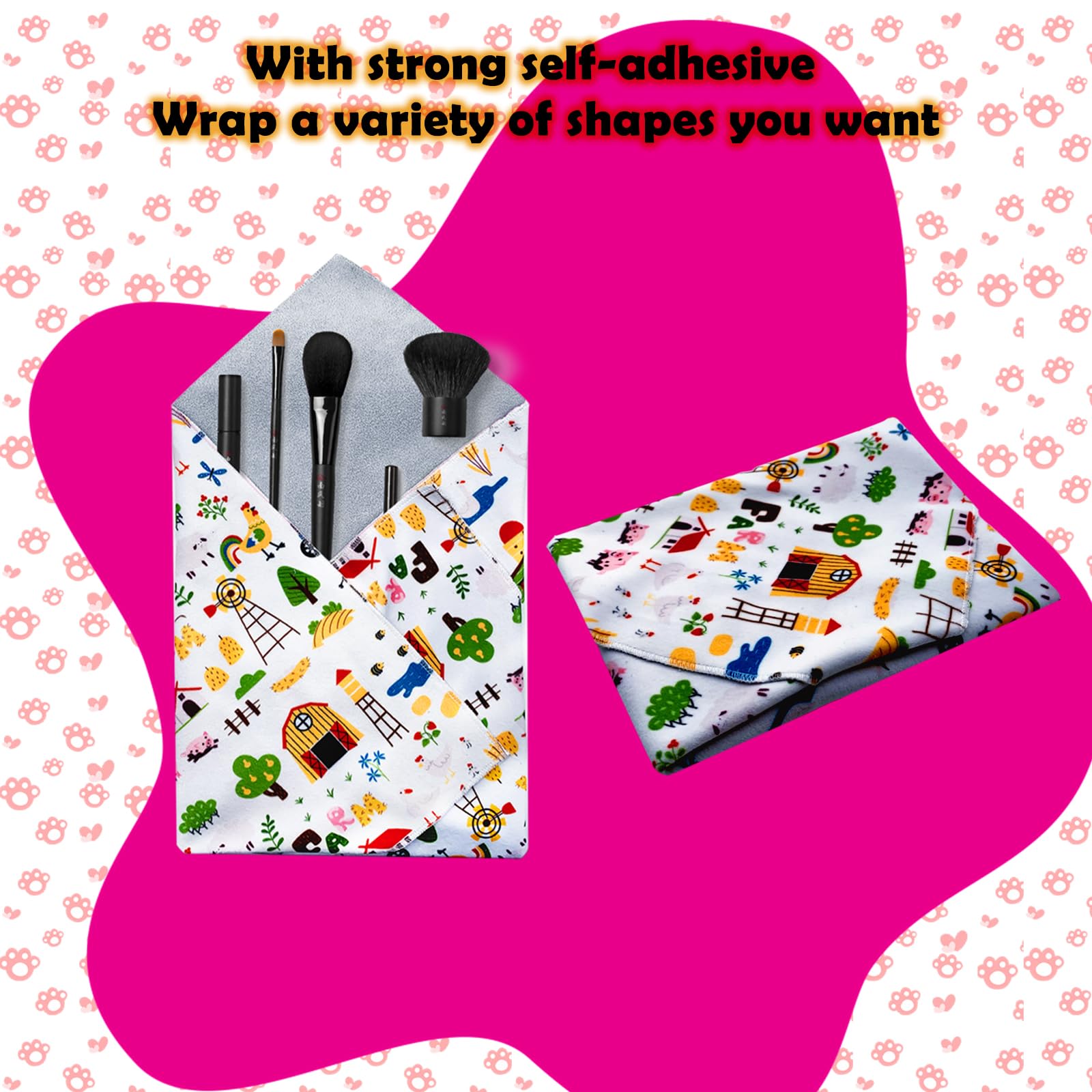 Cat Wrap for Grooming Cat Wrap for Cutting Nails Self-Adherent Cat Grooming Wrap Magic Fabric for Cat, Swaddle Wrap Control Mat Cat Burrito Restraint Blanket Wrap for Nail Clipping (XL (27.6*27.6in))