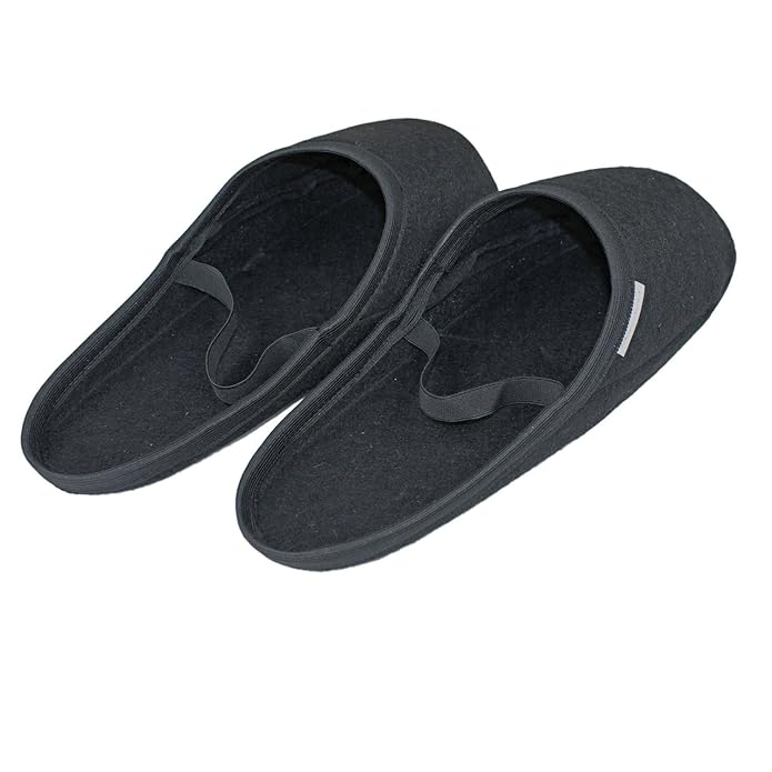 Kettelservice-Metzker Museumspantoffeln - Handwerkerpantoffeln - Filzüberschuhe - Schlosspantoffeln 1 Paar Schwarz