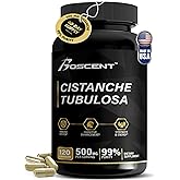 Premium Cistanche Tubulosa Extract 500mg (120 Capsules) - 50% Echinacosides,10% Acteosides - Natural Nootropic for Stamina, Immunity and Memory - No Fillers, Hormone Balance - Strength Booster for Men