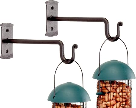 Amazon Com Decorative Wrought Iron Hanging Bird Feeder Hook 2