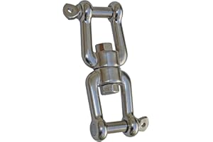 JY-MARINE Jingyi Marine 316 Stainless Steel Jaw-Jaw Anchor Swivel Chain Connector for Boat