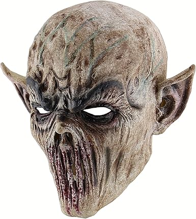 Amazon Com Scary Bloody Alien Demon Evil Zombie Monster Costume Latex Head Mask Creepy Horrific Halloween Cosplay Masquerade Party Props Clothing