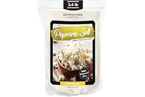 Aromasong Popcorn Salt 2 LB - 100% Natrual Extra Fine Sea Salt - Great for Popcorn, Nuts, French Fries, Cheese & Butter.