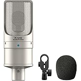 TAKSTAR XLR Condenser Microphone, PC-K200 II Recording Cardioid Mic with Ultra-Low Self-Noise, Balanced Sound, Power Indicator, Studio Singing Microphone for Live Streaming, Gaming, Broadcast