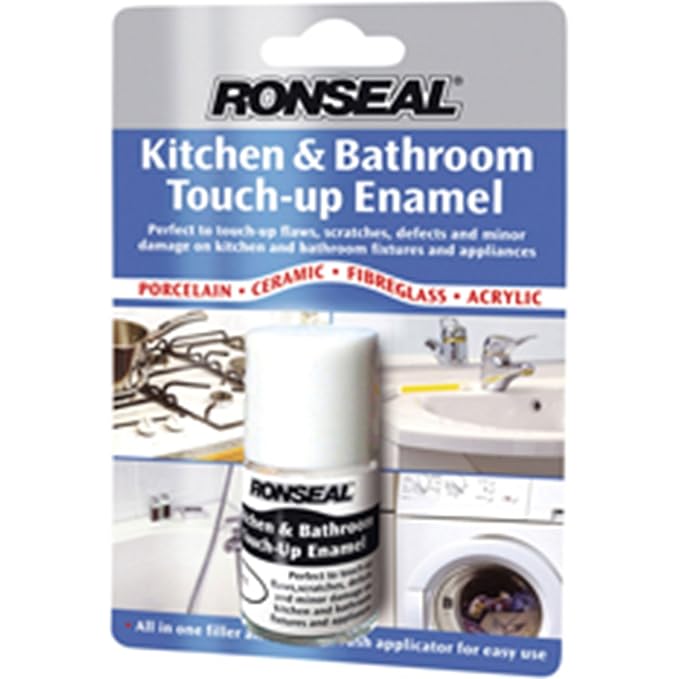 Ronseal Kitchen + Bathroom Touch Up Enamel Paint 10ml Amazon.co.uk