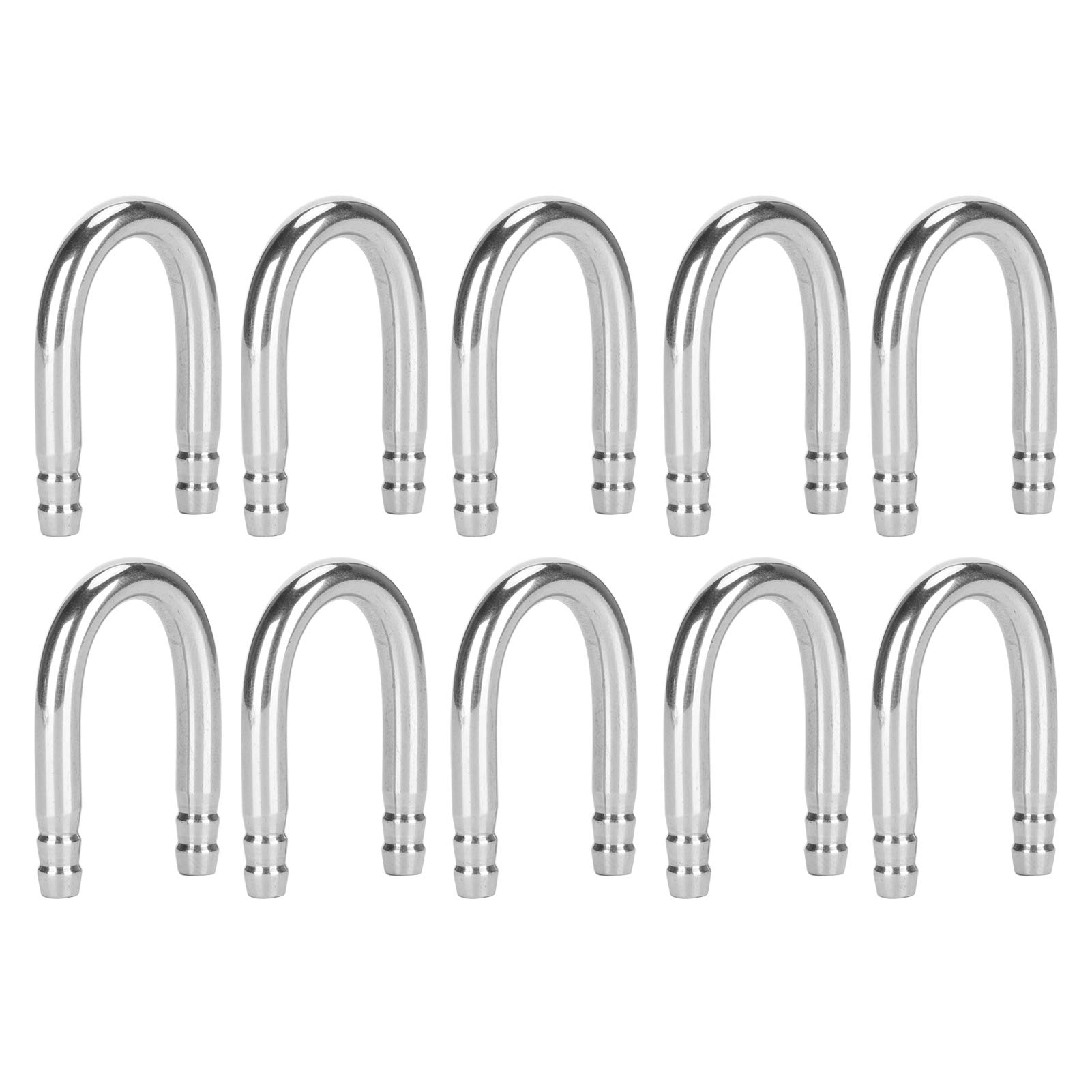 10Pcs Aquarium U-Shape Elbow Pipe Stainless Steel Oxygen Pump CO2 Tubing Aquarium Fish Tank Accessory