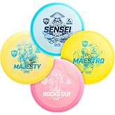 Discmania Active Premium Disc Golf Set, 4-Pack, Sensei, Maestro, Majesty | Includes Sensei, Rockstar &amp; Majesty, Premium Plastic and Easy to Throw, Ideal Gift for New Players