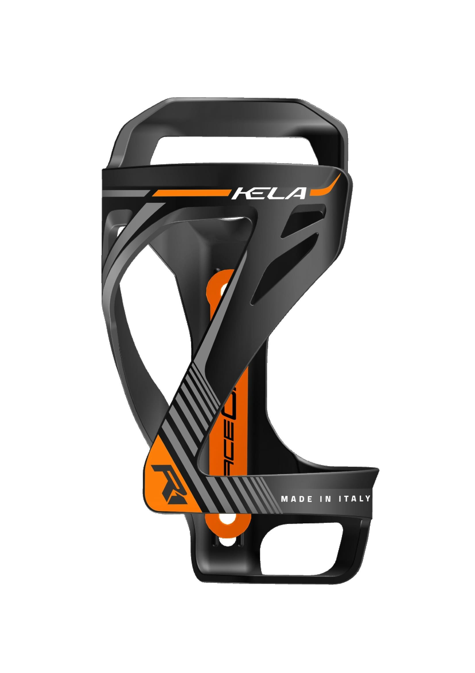 RaceOne - Kela Side Entry Water Bottle Cage for Bicycle Bottles in Black/Orange โ image 1