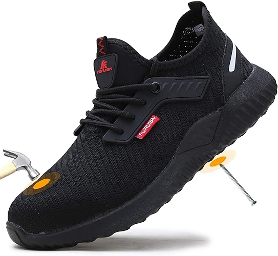 Furuian Steel Toe Indestructible Shoes Men Women Lightweight Puncture