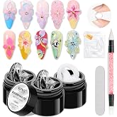 SUPWEE 3D Sculpting Gel for Nail Art, Clear White Non Stick Hand Hard Gel | Modeling Gel for Nails Home Manicure, Nail Salon, Nail Charms, Extension, Carving, Molding, Solid Builder Gel