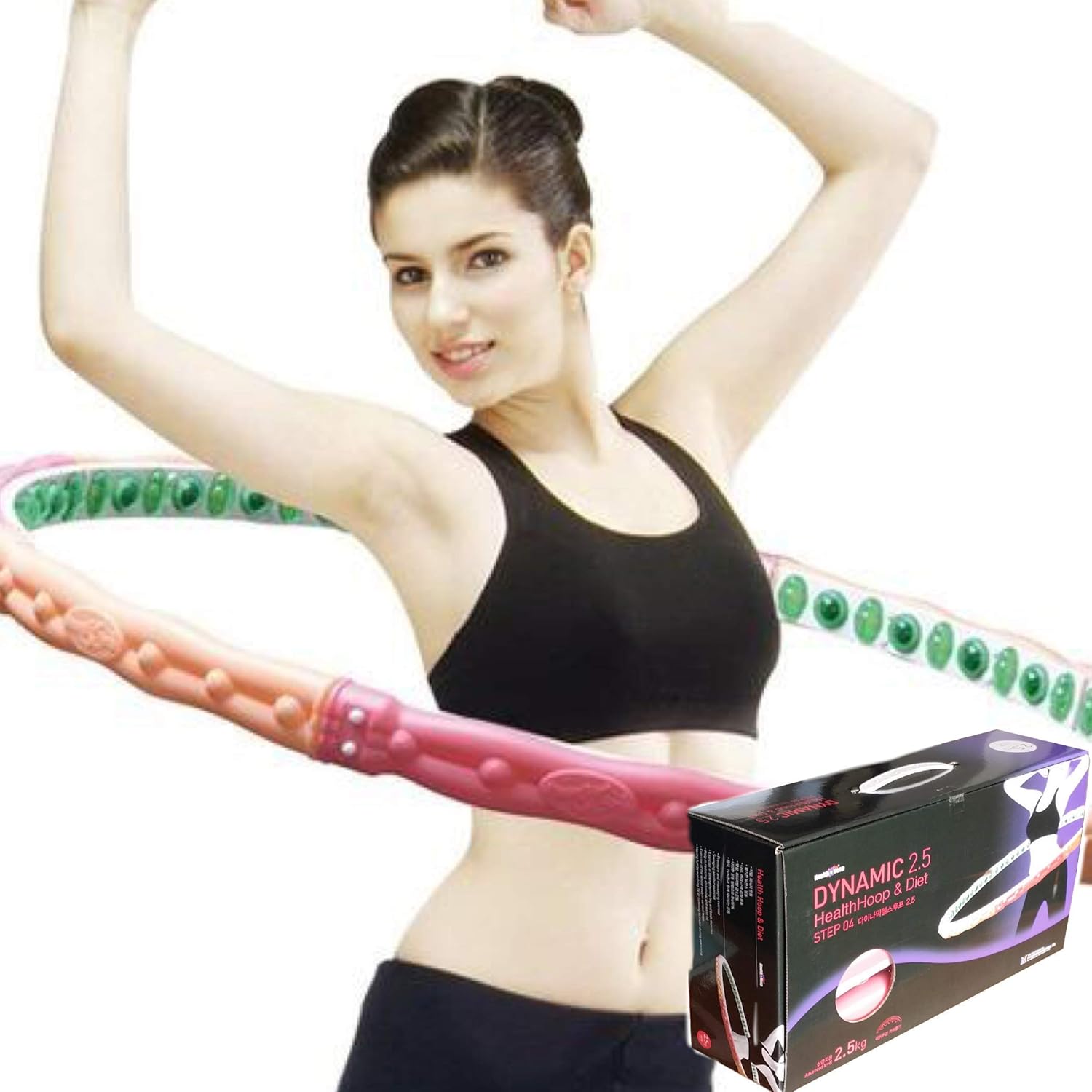 Amazon Com Health Hoop Korean Weight Loss Health Hooola Hoop 5 5lb Step 4 For Workout Fitness Exercise Sports Outdoors