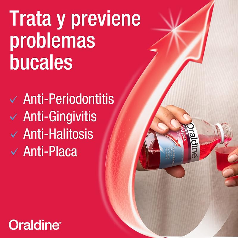 Enjuague Bucal Antiséptico Uso Diario, 400 ml y 200 ml, 2 uds