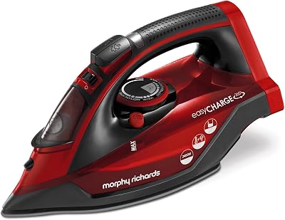 Morphy Richards EasyCHARGE Cordless Steam Iron 2400W, 350ml, Red