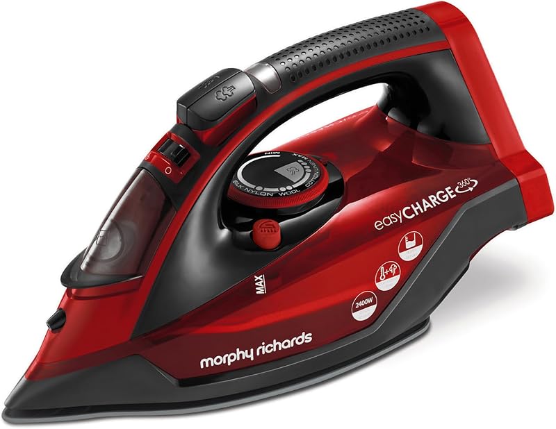 Morphy Richards EasyCHARGE Cordless Steam Iron 2400W, 350ml, Red