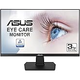 ASUS VA24EHE 23.8” Monitor 75Hz Full HD (1920x1080) IPS Eye Care HDMI D-Sub DVI-D,Black