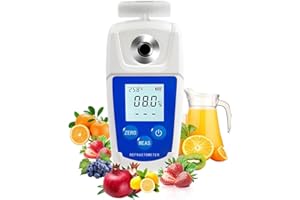SOONKODA High Precision Digital Brix Refractometer with ATC for Sugar Content Test 0-55% Brix Tester Brix Meter for Drinking Water Beverage Fruit Juice