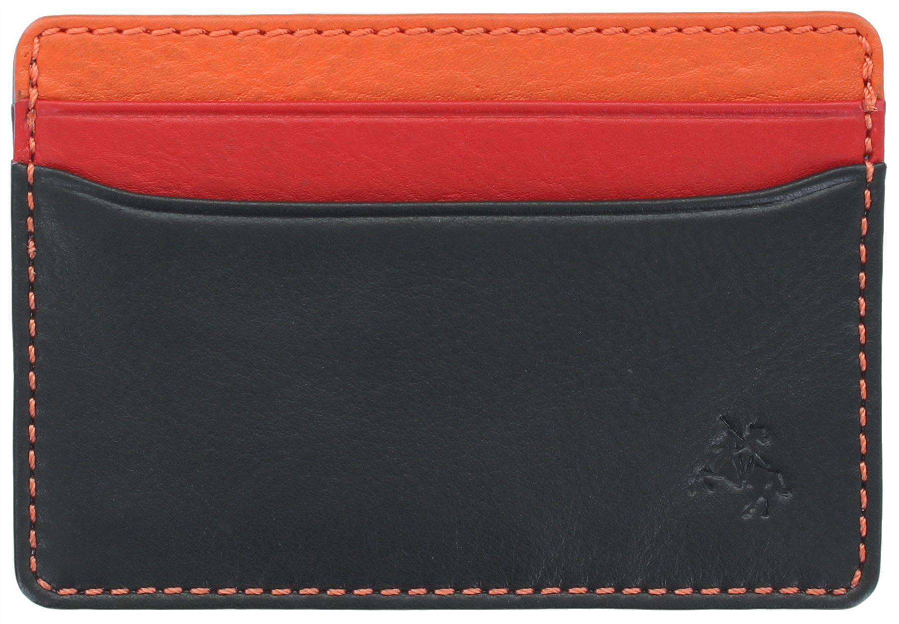 VISCONTI Spectrum Collection Tatum Slim Leather Card Holder RFID Blocking SP59 Black