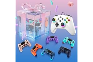 SWTOTK Mystery Blind Box for PS4 Controller,Wireless/Wired Remote Compatible with PS4,PC,TV,Dual Vibration,3.5mm Audio Jack,Wired Gamepad with Turbo/Macro Function Full Original Features (Random Color)