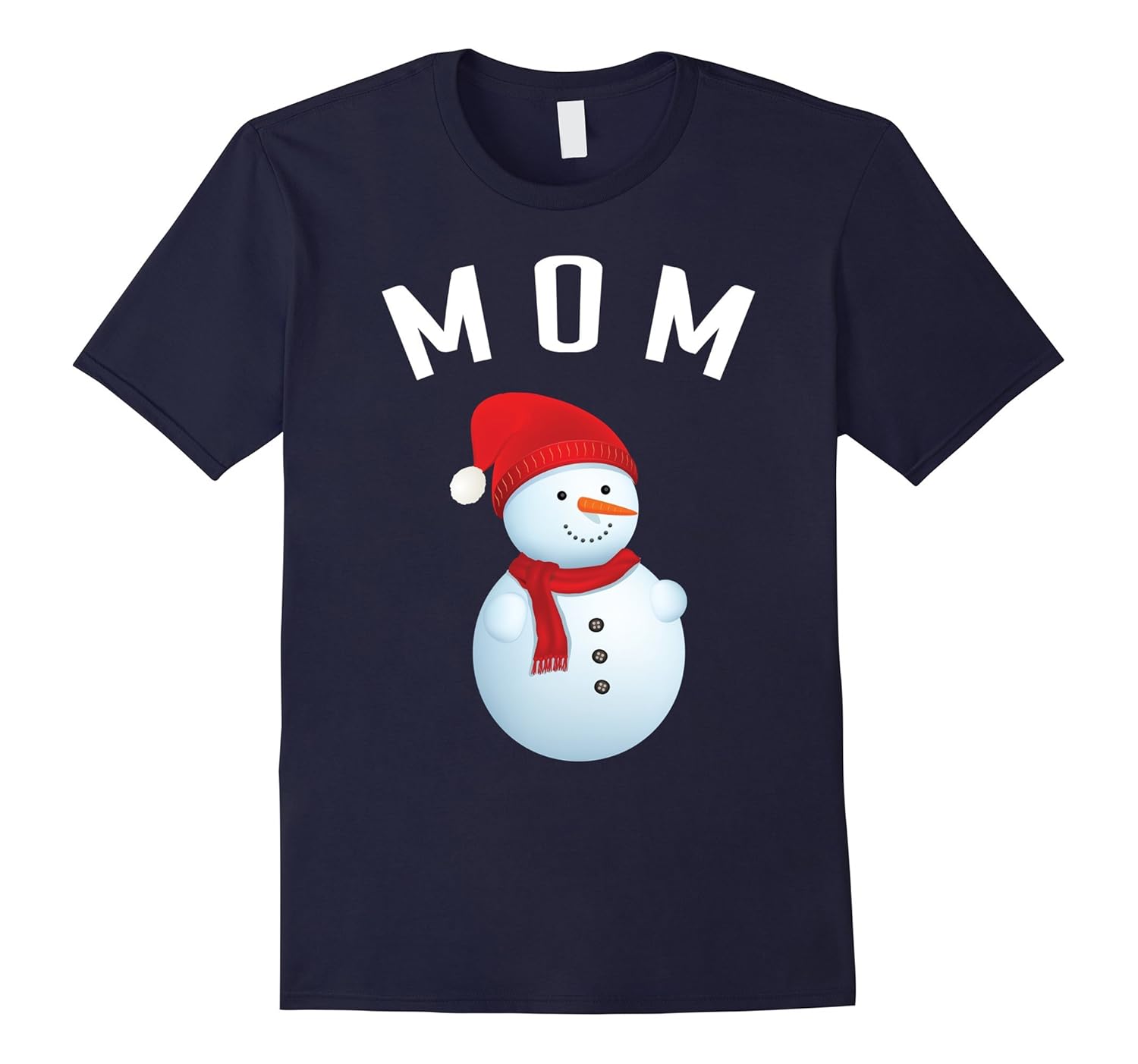 Mom Happy Snowman T-Shirt-Rose