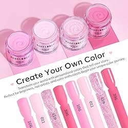 Modelones Dip Powder Nail Kit, 4 Colors Valentine's