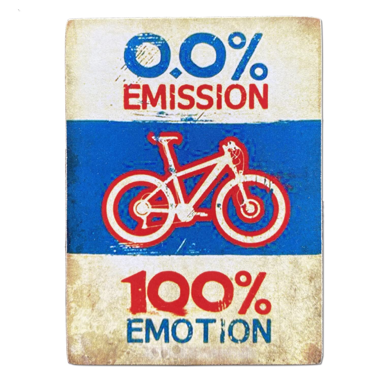 Kustom Art Magnet (magnet) Bike Series Ecological Vintage for Refrigerator/Garage/Bar Print on Wood 10x6cm