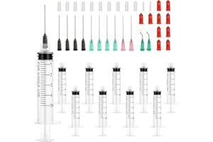 Searvgrh 5ml Syringe with 16ga 18ga 20ga Blunt Needles, for Glue Woodworking Ink Injector Craft Paint Industrial Sealants Lub