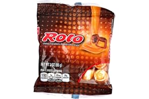 Hershey (1) Bag Rolo - Chewy Caramels in Milk Chocolate - Individually Wrapped Candy Pieces - Gluten Free - Net Wt. 3 oz