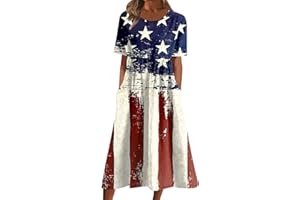 DPKLAD below The Knee Short Sleeve Cover Up Ladies Dressy Classic Summer Super Soft Graphic Cotton Dress for Women.