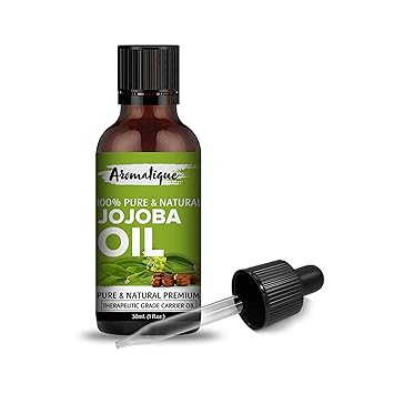 Aromatique Jojoba Carrier Oil for Face,Skin & Hair Growth 100% Pure and Natural Cold Pressed, 30 ml