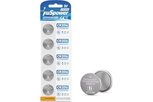 Fuspower CR2016 3V Lithium Battery CR 2016 3V Lithium Batteries Battery 2016 for keyless Remote Garage Door Opener Dogs Collar 5pcs