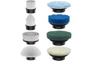 Replaceable Brush Heads for TUYU KS-2615P Spin Scrubber,4 Pack Brush Heads & 3 pcs Extra Brushes Kit, Cordless Spin Scrubber 