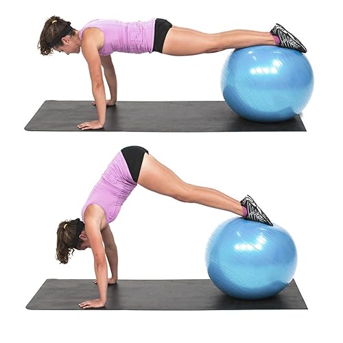 PROMIC Exercise Ball (75 cm) with Foot Pump, Professional Grade