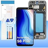 Screen Replacement for Samsung Galaxy S8 Plus SM-G955 6.8" LCD Display Touch Digitizer Assembly with Black Frame(TFT,Not Fingerprint)