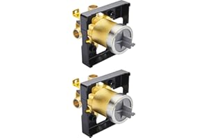 COSYONALL R10000-UNBX Shower Diverter Rough-in Valve Replacement Compatible with Delta Faucet R10000-UNBX MultiChoice Universal Tub and Shower Valve Body for Tub Faucet Trim Kits,Brass Construction (2 Pack)