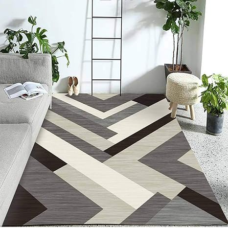 Amazon 幾何学 北欧 ラグ ラグ ラグマット カーペット マット リビング シンプル モノトーン インテリア おしゃれ 北欧 長方形 防音 1 160cm 一人暮らし 夏用 春夏 オールシーズン 通年 玄関マット ラグ カーペット オンライン通販