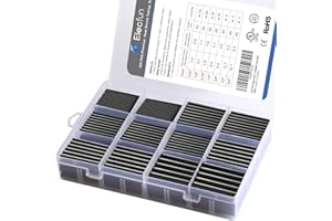 ELECFUN Waterproof Heat Shrink Tubing Kit 350 pcs, 3:1 Dual Wall Tube - Adhesive Lined - Marine Heat Shrink Tubing Black, 7 Sizes