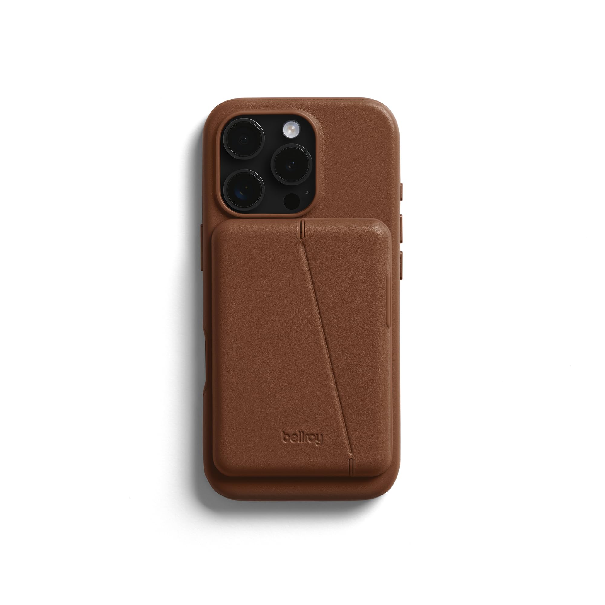 Bellroy Mod Phone Case + Wallet for iPhone 16 Pro (slim leather iPhone case, phone wallet) - Sienna