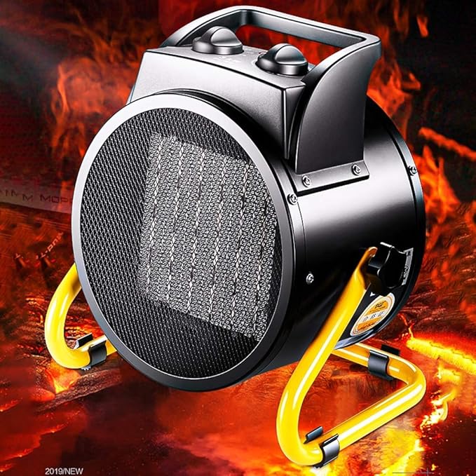 Industrial Fan Space Heater, 2kW 6'800BTU/h Tilting Industrial