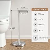 KES Free Standing Toilet Roll Holder with Weighted Base Brushed Stainless view 6