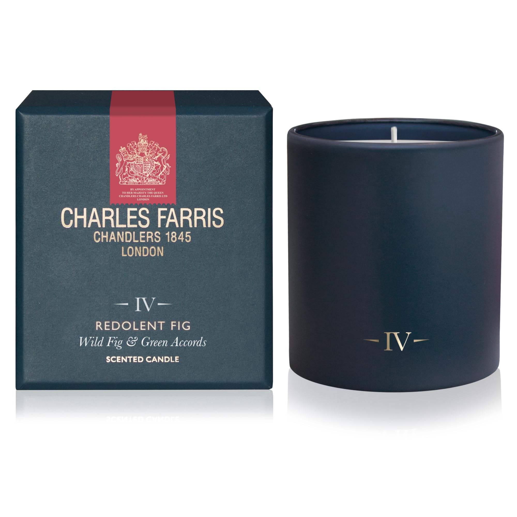 Charles Farris Luxury Scented Candle - Wild Fig & Green Accords - Artisan Hand-Finished Glass Jar, Made in England (Redolent Fig) — image 1