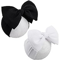 Amazon.com: YanJie Hairband - Big Bows for Baby Girls Black ...