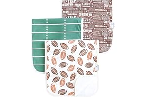 Copper Pearl Premium Baby Burp Cloths - 3-Pack Large Cotton Burp Cloths, Extra Soft Spit Up Rags with 3 Absorbent Layers, Perfect for Baby Boy and Baby Girl Gifts (21" x 10" Size, Blitz Set)