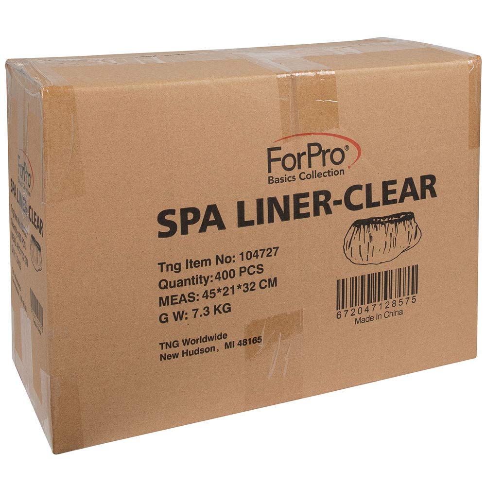 ForPro Basics Spa Liners, Clear, Fit All Pedicure Spas, Disposable Pedicure Liners, 400-Count: Beauty