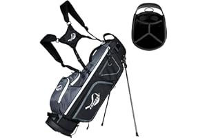Anncord Golf Stand Bag with 4 Way Full Length Dividers, 4.4 Lbs Lightweight Golf Bag for Men Women, Waterproof Golf Carry Bags w/Stand, 7 Pockets & Cooler Pouch, Dual Straps, Rain Hood