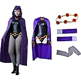 miccostumes Women's Costume Magical Lady Cosplay Fighting Bodysuit Full Set With Purple Hooded Cloak