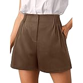 NIMIN Shorts for Women Dressy Casual High Waisted Tailored Trouser Shorts Wide Leg 2026 Summer Fashion Outfits with Pockets